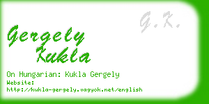 gergely kukla business card